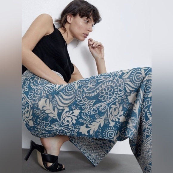 Zara Jacquard Trousers Pants 1822/008/440 - Picture 4 of 13